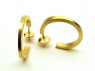 Gold Wedge Hoop Earrings